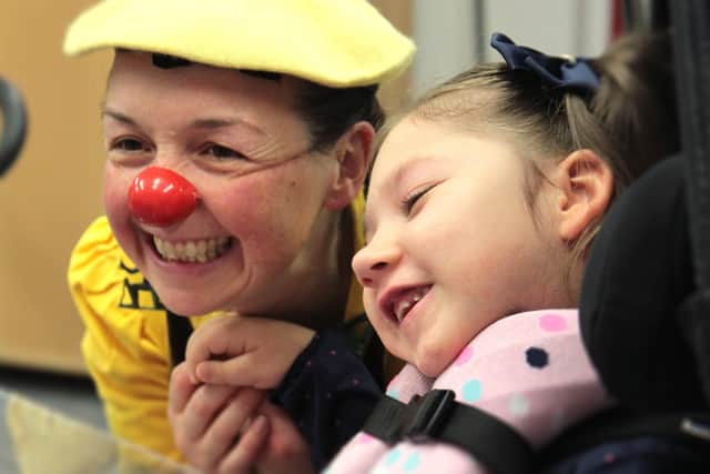 The clowndoctors help children to laugh when they need it most. Pic: Delphine Porre