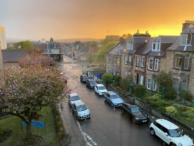 Sunset... Sarah Daly captured this stunnig skyline from the window of her Kirkcaldy home.