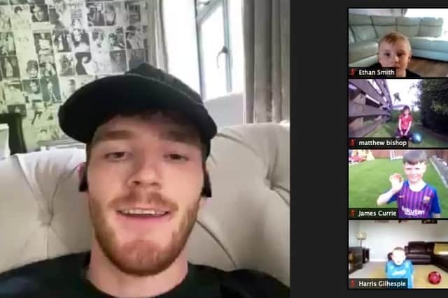Pro Academy was set up in association with Andy Robertson. And he dropped into a recent online coaching session. Pic courtesy of Pro Academy.