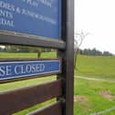 25-03-2020. Picture Michael Gillen. GRANGEMOUTH. Day two of UK wide coronavirus lockdown. Grangemouth Golf course closed.