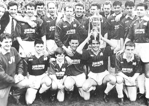 Raith Rovers celebrate winning the First Division title in at the end of season 1992/93.