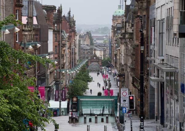 A quiet day on Buchanan Street, Glasgow, but post-lockdown will there be major changes to our high streets? Photo: John Devlin