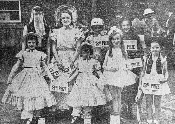 Winners of the fancy dress competition at the Kirkcaldy Youth Pageant in 1951.