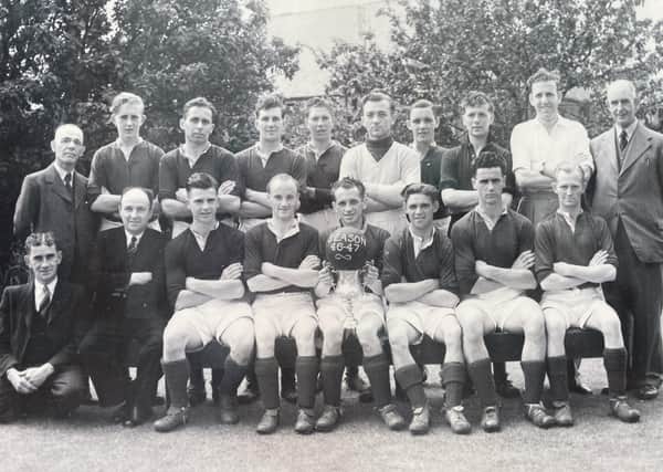 Bob Nee, pictured second from left in the backrow, played for St Monance Swallows, aged just 14.