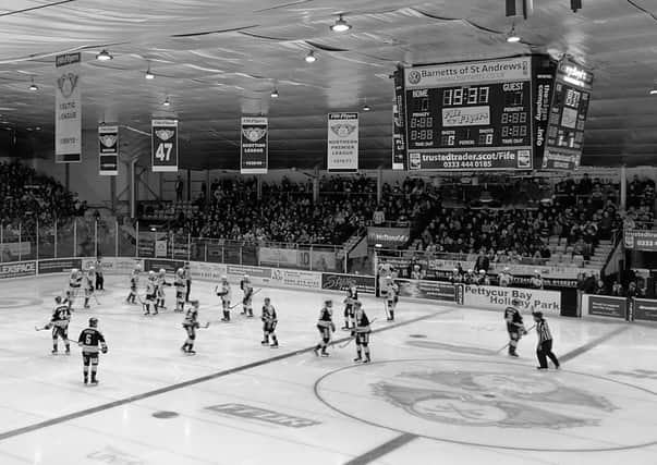 Action at Fife Ice Arena.