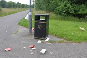With the lockdown restrictions easing off and various retailers reopening, there has been more littering across Scotland. Photo: Michael Gillen