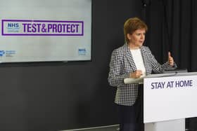 First Minister Nicola Sturgeon
 launches NHS Scotland's new Test and Protect scheme to prevent the spread of coronavirus