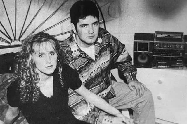Leah Livingstone and Mark Anderson who complained that Mark's flat was haunted in January 1994.
