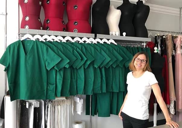 NHS Scotland For The Love of Scrubs was started by Kirkcaldy bridal wear designer Mirka. Along with her volunteers, Mirka has made thousands of scrubs for NHS workers.