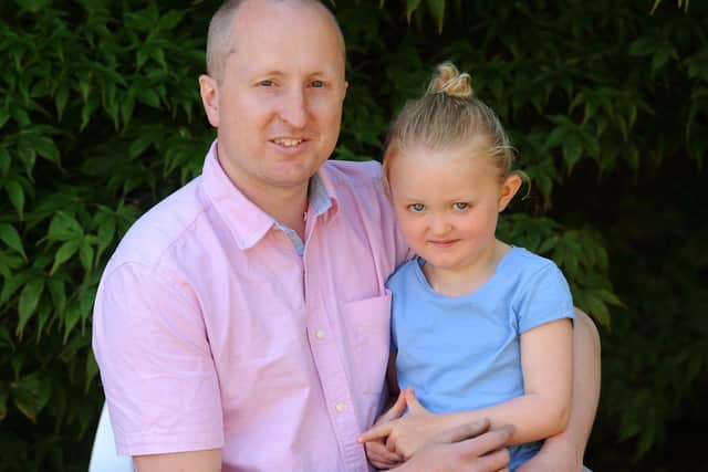 Ian Mitchell with daughter Maisie. Pic: Fife Photo Agency.