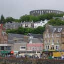 McCaig's Tower in Oban is one of the thousands of venues across the UK raising awareness tonight of the entire live events supply chain and the Scottish jobs at risk. Photo: © James Hearton - geograph.org.uk