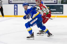 Jordan Buesa in action for Fife Flyers. (Pics courtesy of Fife Flyers Images)