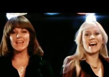 Dancing Queens...the Abba girls Anni-Frid Lyngstad and Agnetha Fältskog belt out the crowd-pleasing track which has clearly stood the test of time!