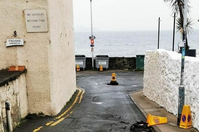 The Nethergate from the railway intersection to the promenade at St James Place has been shut for the past fortnight after the road collapsed and pot holes appeared following a burst water main as a result of the recent stormy weather.