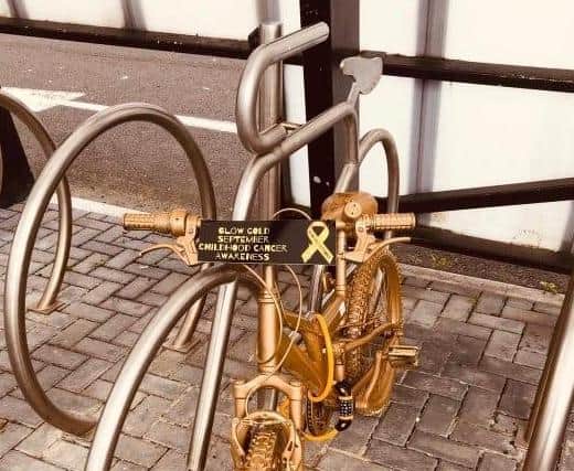 A gold bike has been secured at the Michael Woods Sports and Leisure Centre in  Glenrothes this year to support the campaign.