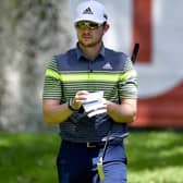 Connor Syme checks his scorecard during the Estrella Damm N. A. Andalucia Masters golf tournament at Real Club Valderrama in Spain. (picture by Octavio Passos/Getty Images)