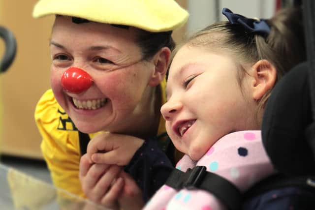 Hearts and Minds is an Arts and Healthcare charity that uses the art of therapeutic Clowning to work with Children in special educational schools, hospices and hospitals and with adults living with dementia. Pic: Delphine Porre