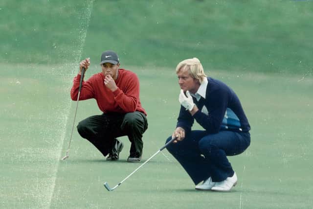 Two biggest names in the sport ponder their lines. Picture by the R&A.