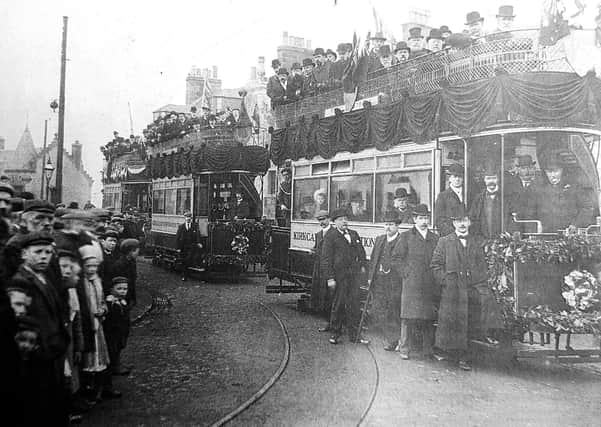 The opening of Kirkcaldy Corporation Tramways in 1903.