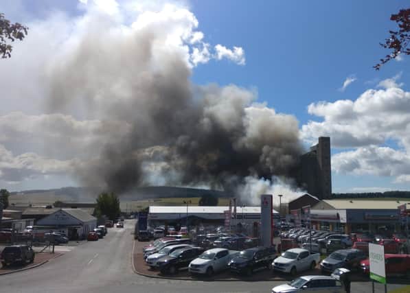 The fire in Cupar. Pic: Grant Whytock.