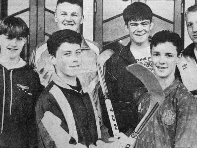 Fife Flames' U16s players who took part in a training programme in 1990.