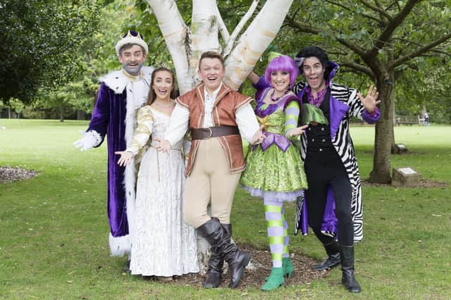 The cast of the theatre's 2019 panto Jack and the Beanstalk.  Pic: Tom Illsely.