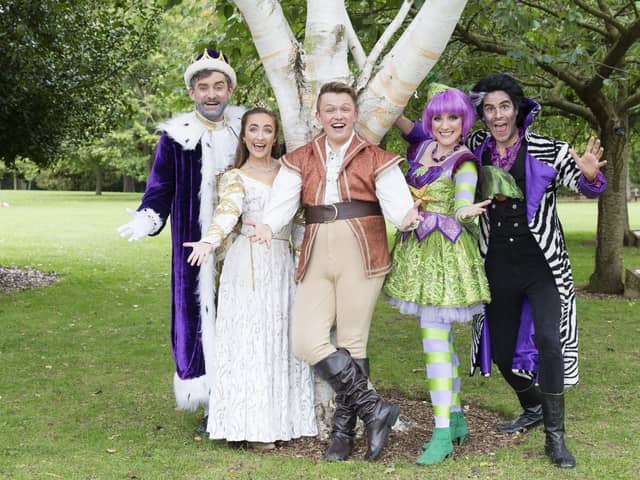 The cast of the theatre's 2019 panto Jack and the Beanstalk.  Pic: Tom Illsely.