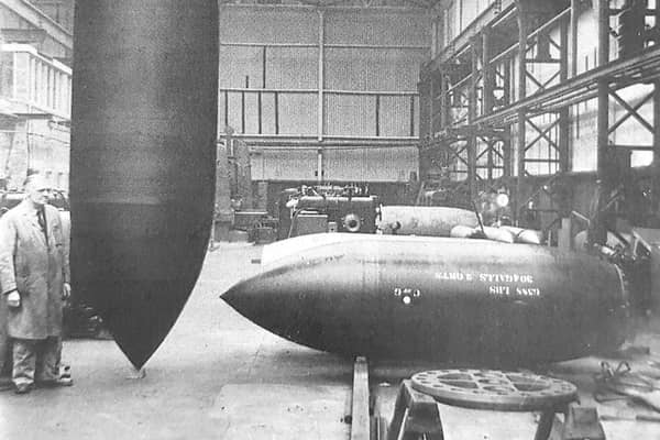 Six ton bomb casings were produced at Nairns during WWII.