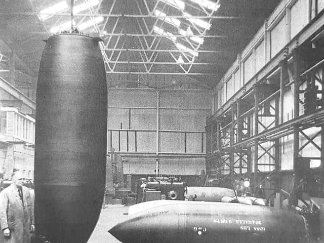 Six ton bomb casings were produced at Nairns during WWII.