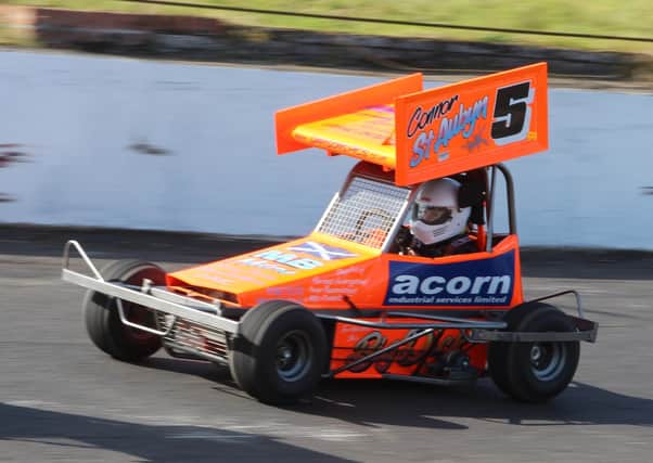 Connor St Aubyn, from Glenrothes, in his Micro F2.