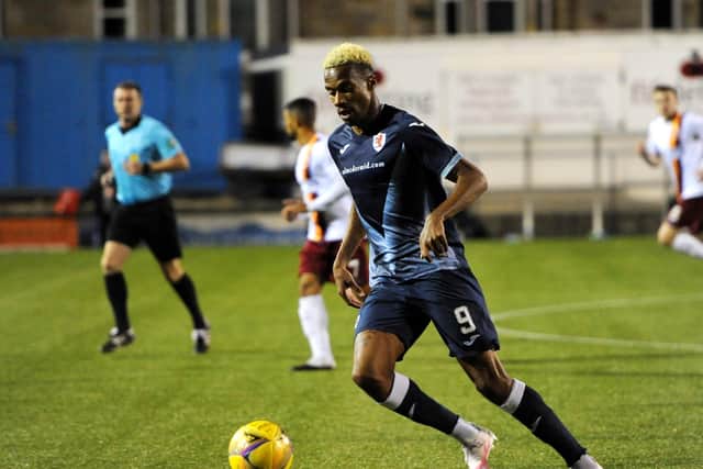 Manny Duku at Stark's Park in the pre-season friendly against Stenhousemuir (Pic: Fife Photo Agency)