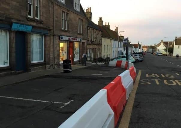 Residents and businesses in Crail have complained about the barriers.