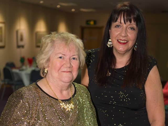 Lilian Sloan with Helen Dick as Glenrothes Art Club celebrated its 60th anniversary