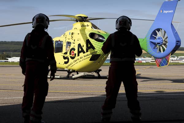 Hard at work...the SCAA continued to deliver its life-saving service during lockdown but had to cancel talks, which the charity is now offering online. (Pic Graeme Hart, Perthshire Picture Agency)