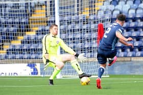 Reghan Tumilty finds the net for Raith as last season's League One champions made a real impression on opening day. Picture by Walter Neilson (FPA)