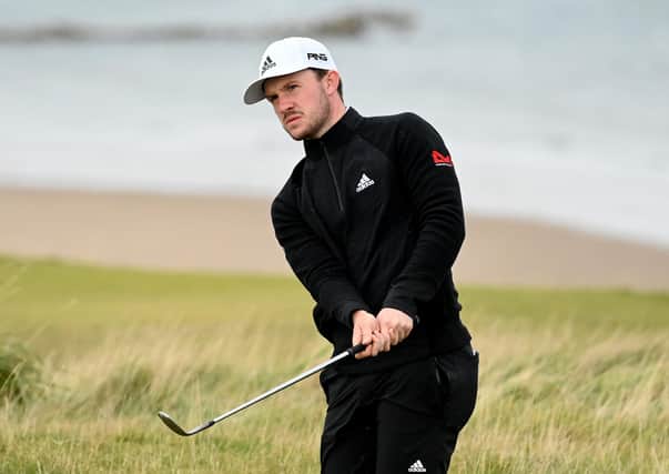 Connor Syme  during the practice round prior to the Aberdeen Standard Investments Scottish Open at The Renaissance Club on September 30, 2020 in North Berwick, Scotland. (Photo by Ross Kinnaird/Getty Images)