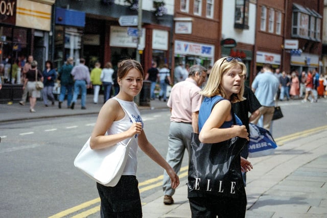 The picture, taken in 1996, shows friends Abbey Gordon (left) and Chris Porsz’s daughter, Emma Porsz, shopping in Westgate in Peterborough. Abbey said: “I’ve known Emma all my life, our mums were best friends, and we were born within a month of each other. We went to nursery and then all the same schools together. I think I was about 14 in the original photo. Every Saturday we’d meet up at 9am and wouldn’t be home until 5pm. We’d
head to Westgate and meet up with other friends and go shopping.”