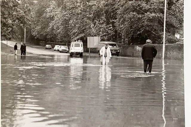 Floods in Horsham, taken October 29, 1977