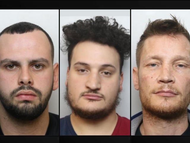 Three men were jailed for a total of 81⁄2 years after threatening a driver with a dummy firearm in a row over drugs. JORDACE SINCLAIR-BAPTISTE, 28, of Kettering, got 27 months for possessing an imitation with intent to cause fear in March 2020. ASHLEY MANNING, 26, of Northampton, and 41-year-old RYAN SINCLAIR, of Wollaston were also charged with possession with intent to supply cannabis and jailed for 40 months and 34 months, respectively.