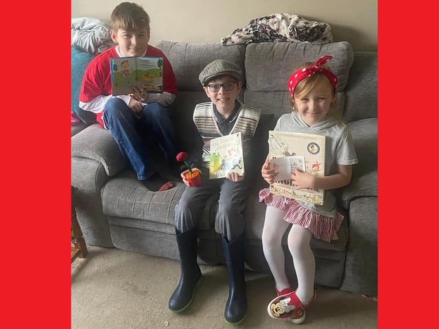 Alfie as Amazing Alfie, Joel as Grandad from The Trouble with Grandad and Isabella as Rosie Revere engineer. Alfie is just amazing being who he is, Grandad grows an enormous tomato in his greenhouse and Rosie Revere is an creative inventor.