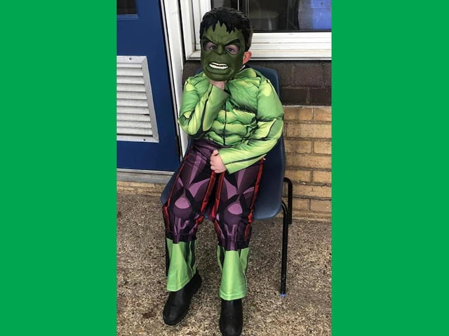 Aubry Bainbridge-Price age 4 as Hulk