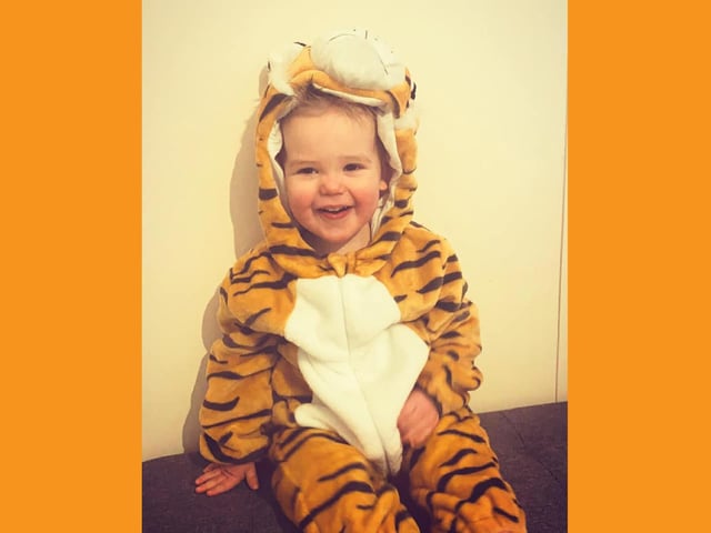 Marley, 2, That's not my tiger...