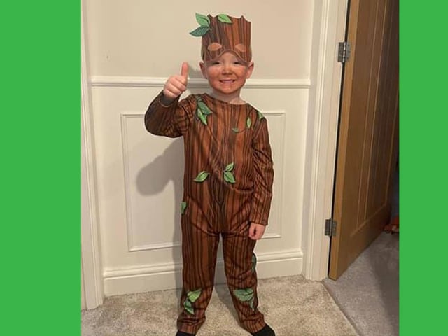 Ronnie Horsted, 4, as Stick Man