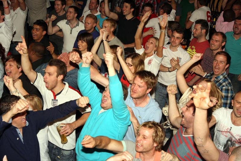 Fleeting delight at the Picturedrome in Northampton during the penalty shoot-out against Italy in 2012...