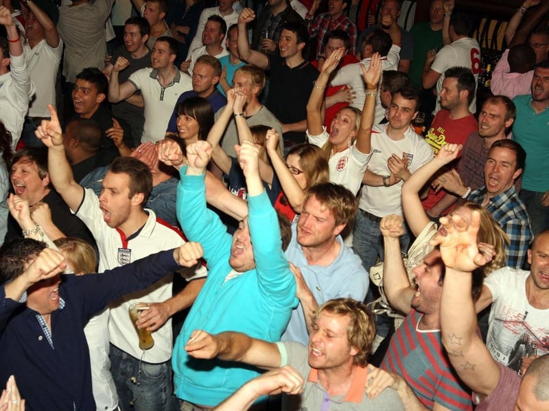 Fleeting delight at the Picturedrome in Northampton during the penalty shoot-out against Italy in 2012...