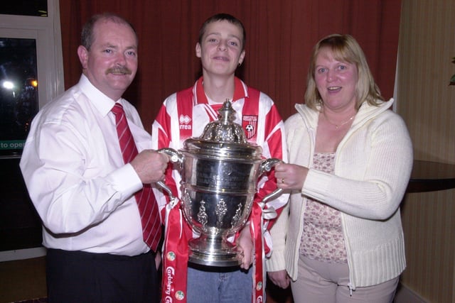 The Carr family with the FAI Cup.