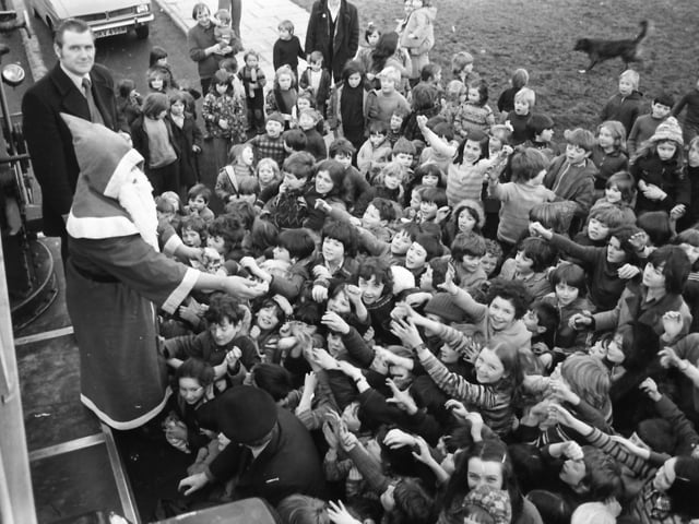 Children in Shantallow were thrilled when Santa Claus paid a flying visit in December 1976.