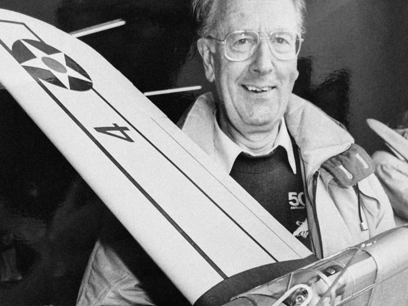 Pictured with his model aeroplane is Glenrothes aeromodeller, Ken Hall, at an event in 1996. The picture was taken by a staff photographer from the Glenrothes Gazette.