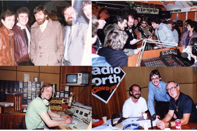 Radio Forth DJs from the past including Nazareth in the Kirkcaldy store (Pics: John Murray)