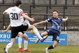 Action featuring Lewis Vaughan, right, from a previous Scottish Championship encounter at Somerset Park between Ayr United and Raith Rovers (picture by Charlie Gilmour)